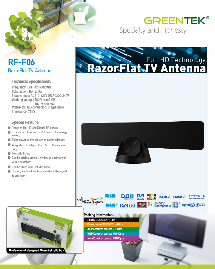 Antena TV Greentek E2169a11C